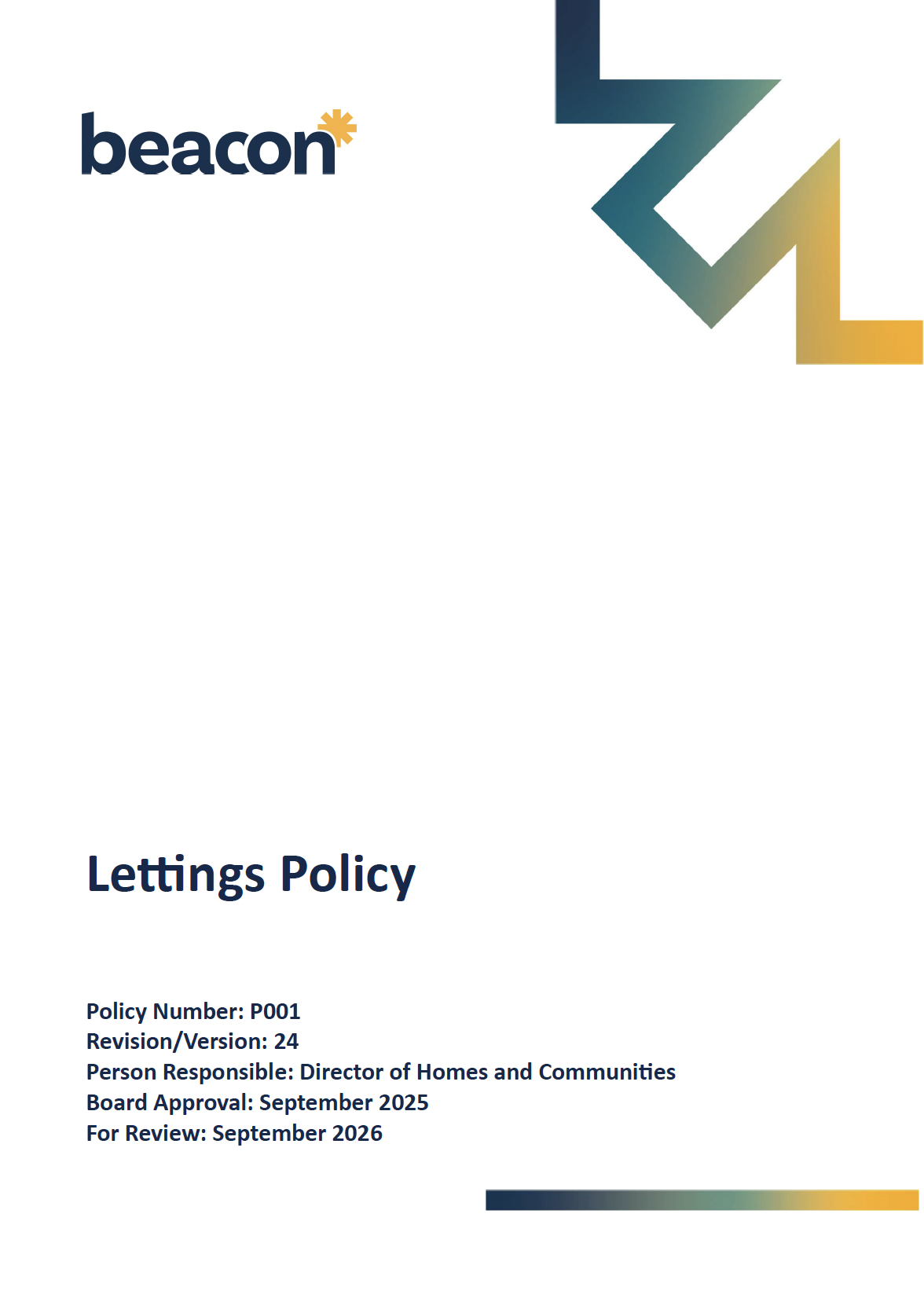 Front cover of allocations and lettings policy